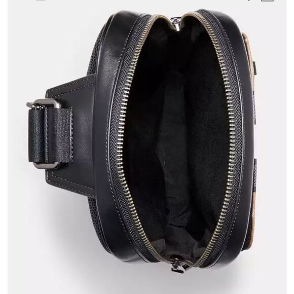 Coach Graham Pack In Blocked Signature Canvas With Varsity Stripe - Picture 2 of 15